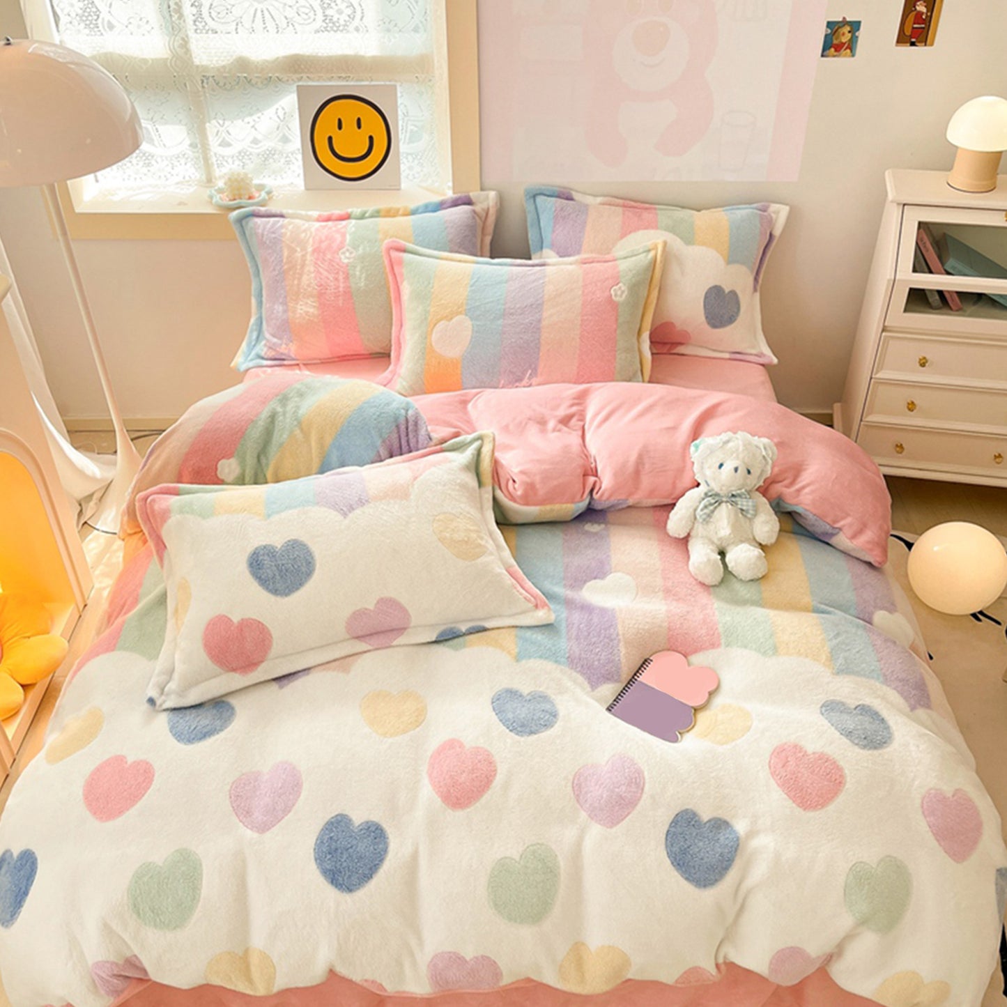 MorroMorn Fluffy Comforter Covers Set