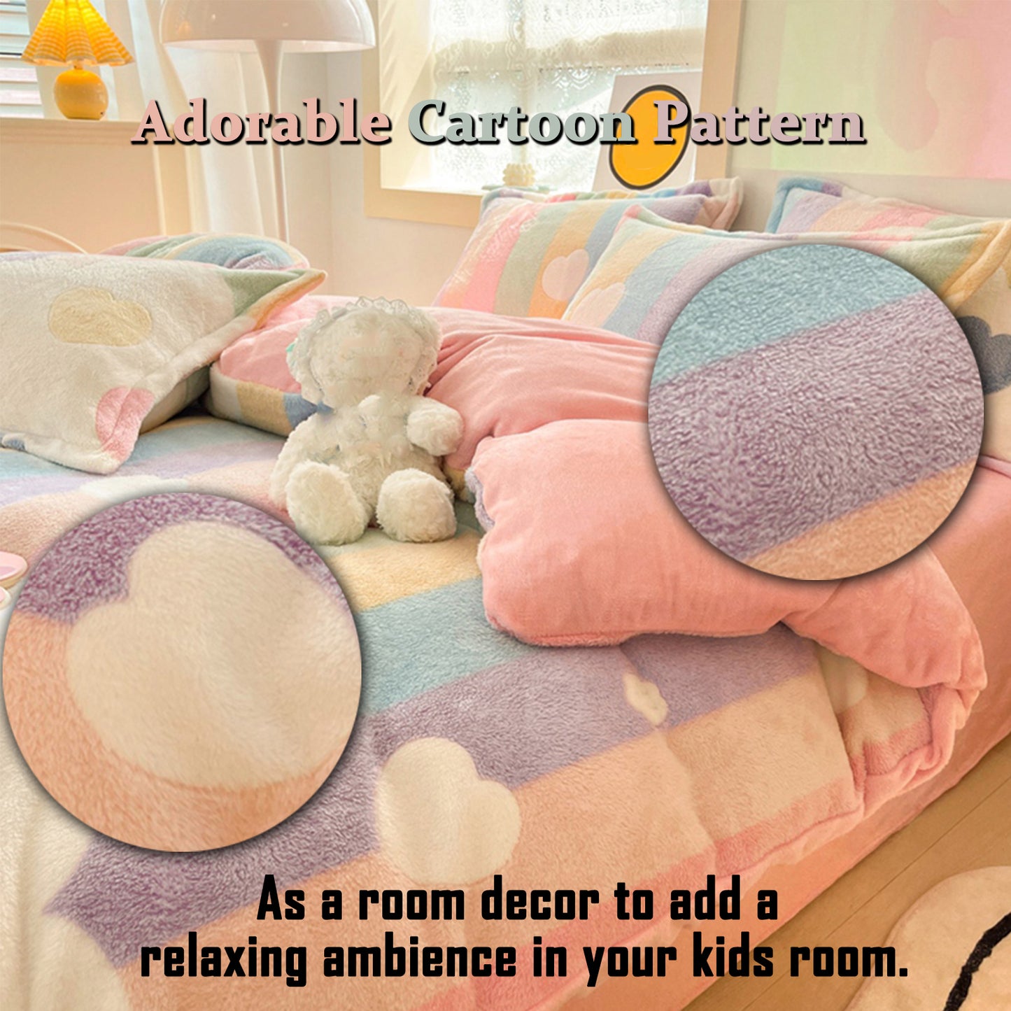 MorroMorn Fluffy Comforter Covers Set